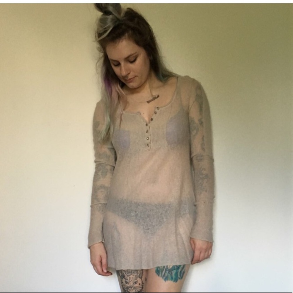 Cream cashmere Free People dress